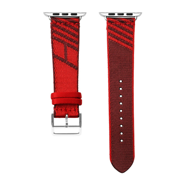 Klockarmband för Apple Watch iWatch 38/40/41mm hög kvalitet hjärta röd med klassisk röd