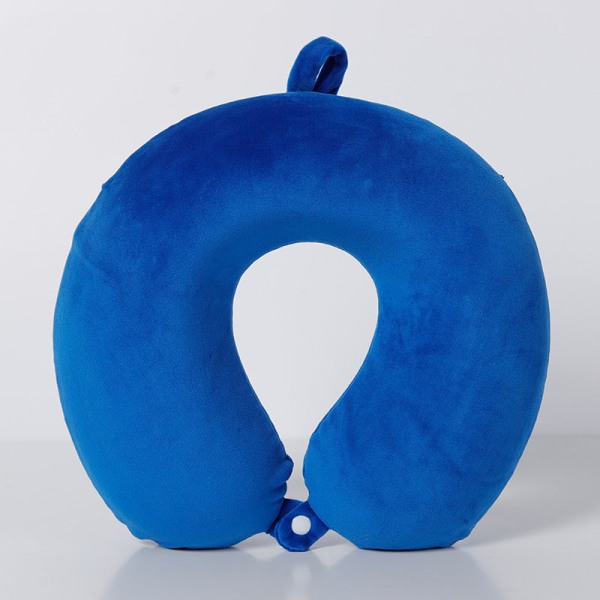 Myk komfortabel reisepute Vanlig spandex U-form pute Memory Foam Creative Sapphire Blue 30*30cm