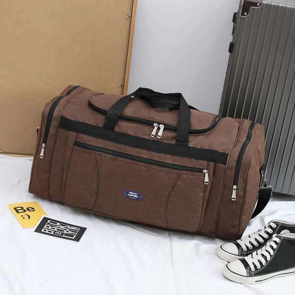 Handväska One-Soulder Travel Bag Moving Bag Överdimensionerad resväska Brown small