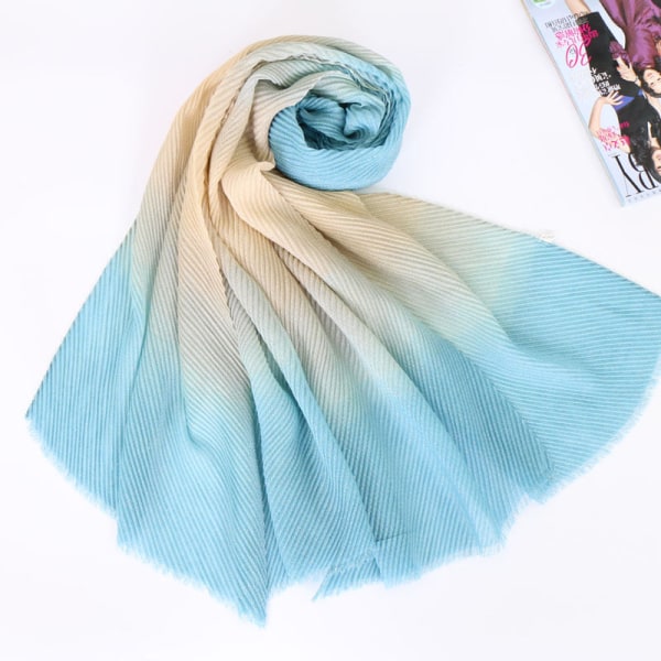 Dametørklæde sjal 2022 efterår og vinter farvematchende varm solbeskyttelse Casual 6# Hulan Rice 170cm