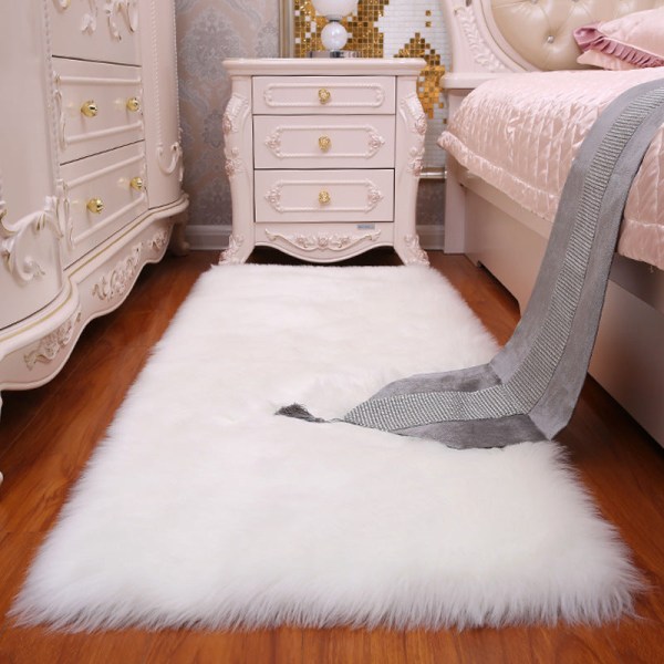 Bademåtte Skridsikret Absorberende Brusebad Badetæppe Tæppe Plys langt hår Golden camel 60*90cm