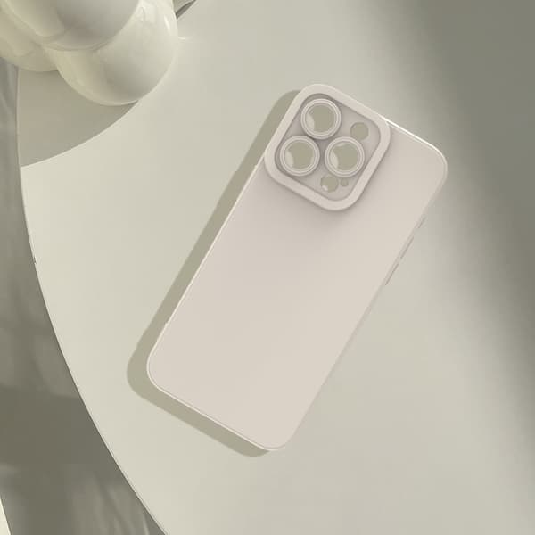 2 stk. deksel til iPhone 17 Air Antikk Hvit Glamour Matt