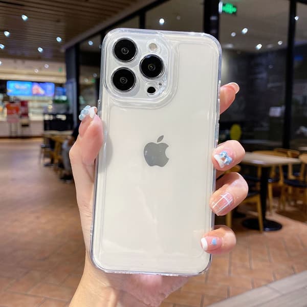Deksel for iPhone 17 transparent rom transparent fallsikkert rom full dekning