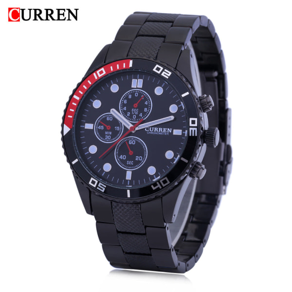 Miesten muoti casual watch Quartz vedenpitävä watch MZMW-8028 Black