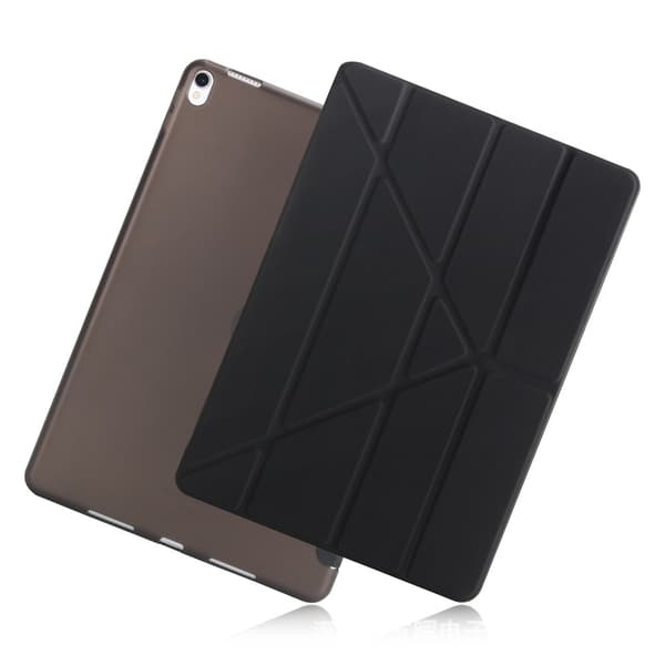 Stilfuldt etui til iPad 5/Air1 Sort Silikone Stativ Blød