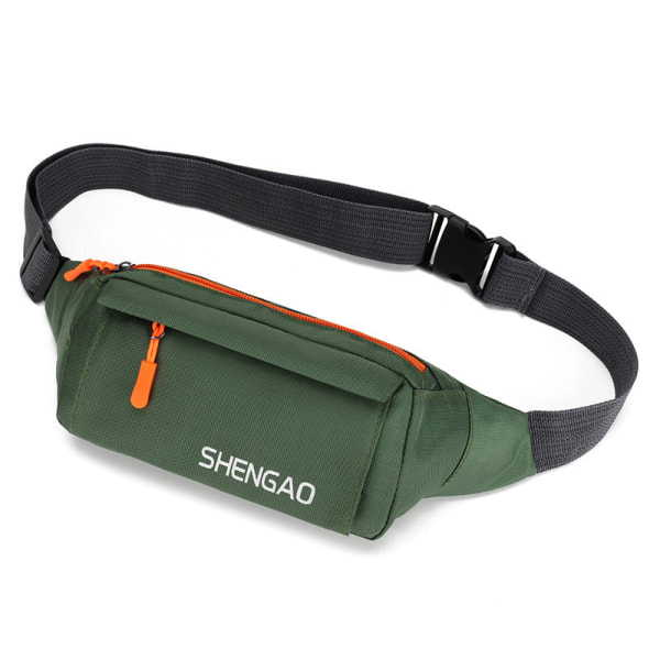 Fanny Pack juoksuhihna vyötärölaukun organizer ulkoilu vapaa-ajan urheilumuoti Army Green