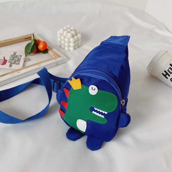 Barn Barn Ryggsekk Småbarn Skoleveske Bryst Bag Dinosaur Bag All-Match Messenger Bag Dinosaur style blue