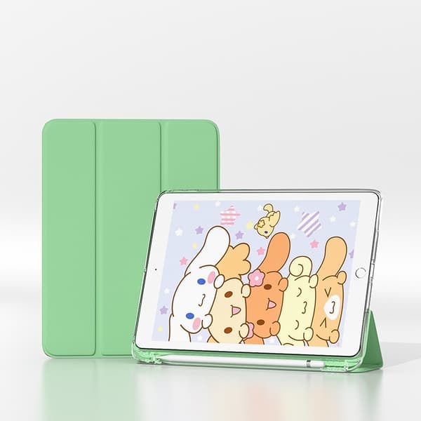 Stilfuldt etui til iPad mini 6 Matcha Grøn Tri fold Transparent Soft