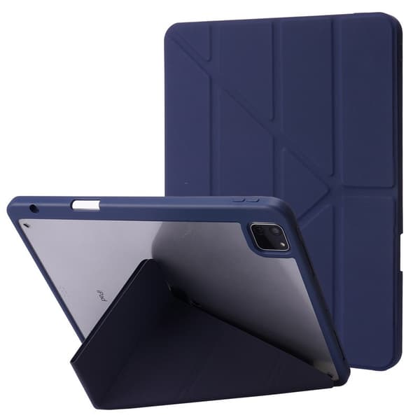 Stilfuldt etui til iPad Pro 13 2024 Kongeblå Transparent Foldbart