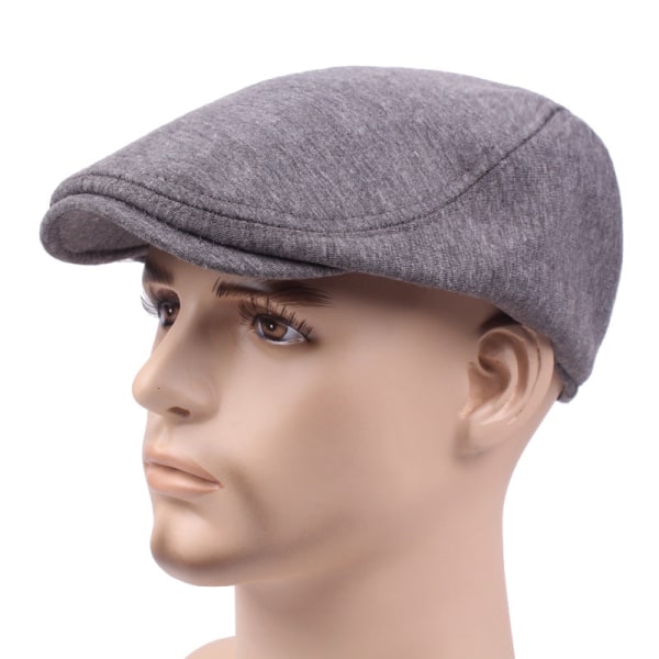 Barettihattu Villainen cap Miesten Casual baretti Retro Advance-hatut Kevään ja syksyn aurinkohattu naisten hattu Brown Adjustable