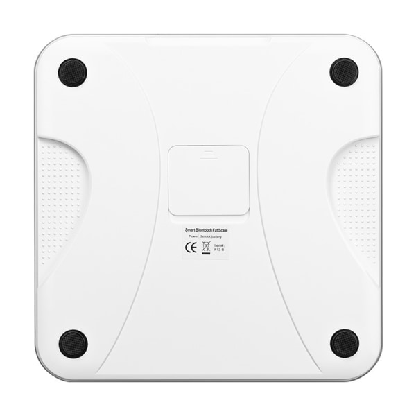 Kehon painovaaka Kylpyhuone pyöreä kulmataso Digitaalinen älykäs terveysmittaus Kotitalous White 300*300mm
