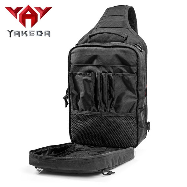 Mænd kvinder Fanny Pack taljetaske Skulder Bryst Skulder Crossbody Multifunktionel Vandtæt Nylon Taktisk Taske 10-25L Black