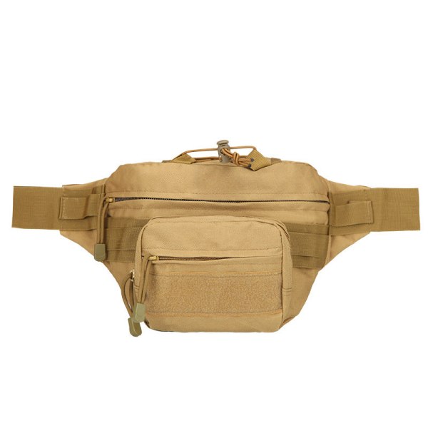 Fanny Pack Løbebælte Taljetaske Organizer Tætsiddende Oxford Multi-Function Khaki 13-inch