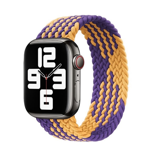 Klockarmband för Apple Watch iWatch 38/40/41mm Storlek M elastisk enkel loop Lila Guld ~ Kobe