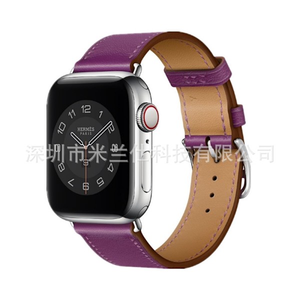 Klockarmband för Apple Watch iWatch 38/40/41/42mm-S10 28 Single Loop Purple Lotus