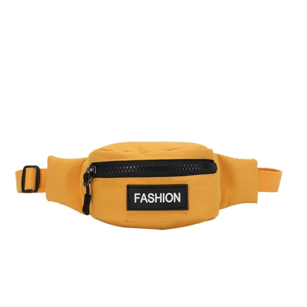 Fanny Pack Löpbälte Midjeväska Organizer Canvas Korean Mini Yellow