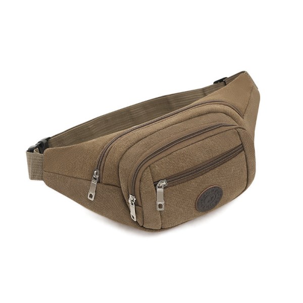 Män kvinnor Fanny Pack Midjeväska Cash s Multi-Layer Anti-Theft Mobiltelefon Utomhus snett bröst Brown