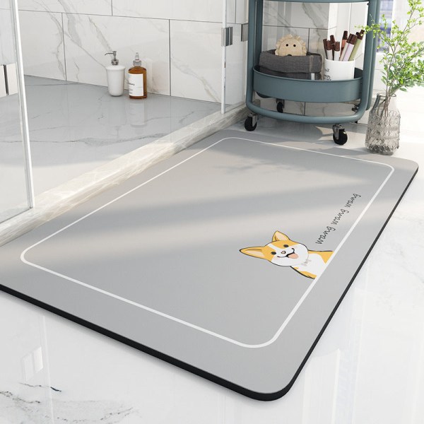 Kylpymatto liukumaton imukykyinen suihku Kylpyhuonematto matto Kevyt ylellisyys ja yksinkertaisuus Gray 40x60cm