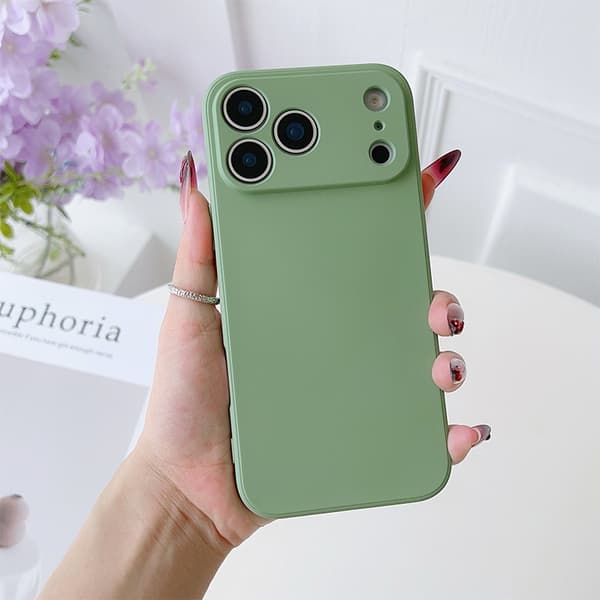 Skal för iPhone 17 Pro Max Cube Liquid Matcha Grön Magic Cube Liquid Silikon Full Cover