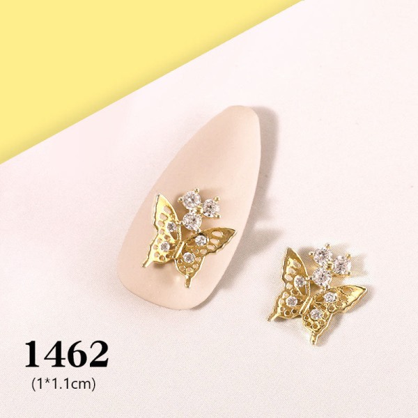 Negledekorationer til Nail Art Nail Butterfly Ornament Tredimensionel Super Flash Rhinestone 1462