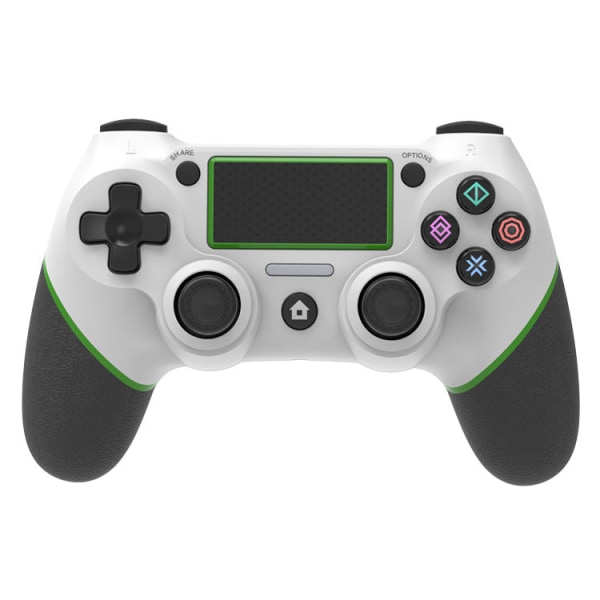 Plastbelagt til PS4 Gamepad PS4 trådløst Blue-Tooth Game Håndtag Vibrationsfunktionelle Strips White and Green