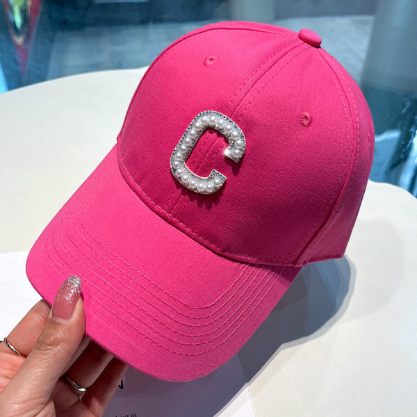 Baseball- cap 2022 Spring and Summer Letters Casual Sunshade cap Rose Red 55-59cm