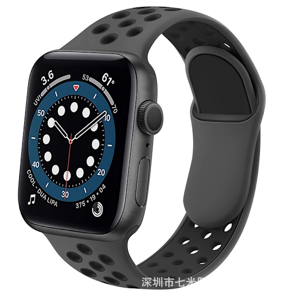 Klokkereim for Apple Watch iWatch 42/44/45/49mm standard kullsort