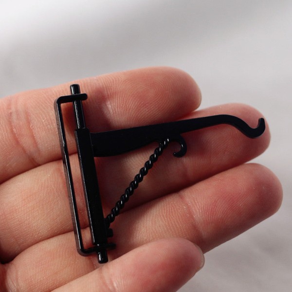 Miniaturemøbler Legetøj Dukkehus gør-det-selv-dekorationstilbehør Mini-jernrammekrogbeslag Black