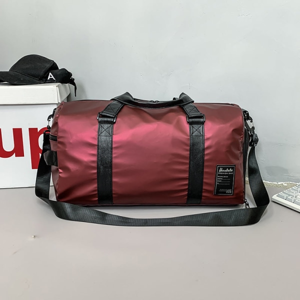 Rygsæk Fritid Sportstaske Dry Wet Separation Gym Bag Independent Shoes Travel Bag Letvægts Stor Funktion Red