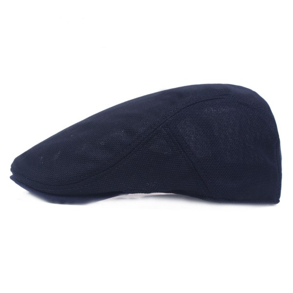 Barettihattu Naisten mesh kevät kesä hengittävä Advance-hatut Yksivärinen ohut cap Miesten hattu Navy blue Adjustable