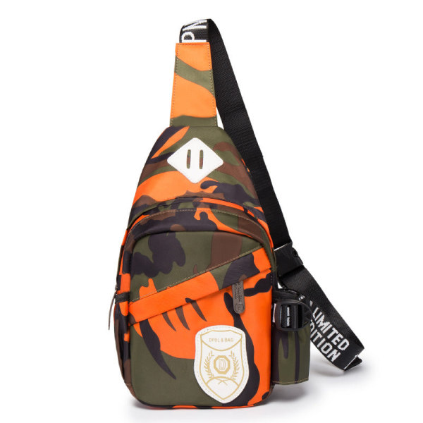 Fanny Pack Running Belt Waist Bag Organizer Korean Camouflage Nylon Camouflage Orange