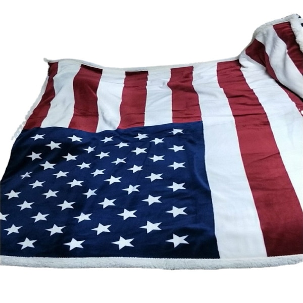 Union Flag Flag printed flanellikomposiitti kaksikerroksinen peitto Berber Fleece -peitto samettipeitto American flag 130*150cm