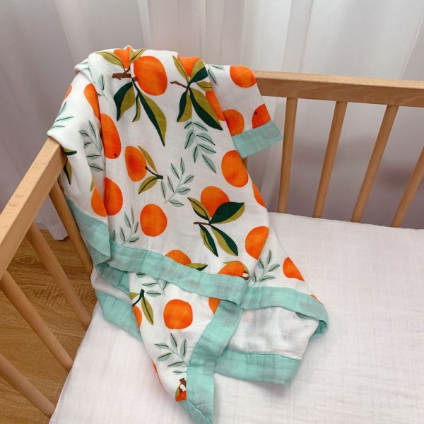 A-luokan nelikerroksinen bambupuuvillainen cover syntynyt Summer Quilt baby kylpypyyhe 橘子 120*120cm