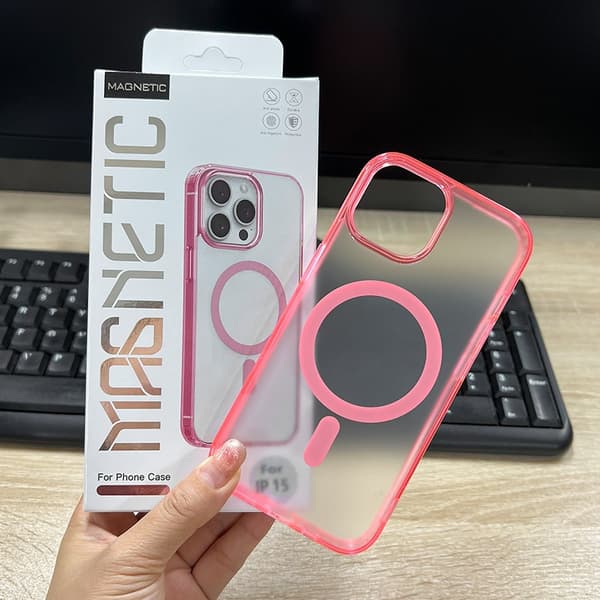 Etui til iPhone 17 Pro Max mat farve magnetisk akryl mat