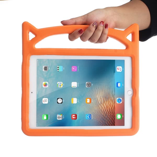 Stilfuldt etui til iPad 2 3 4 orange stativ til børn
