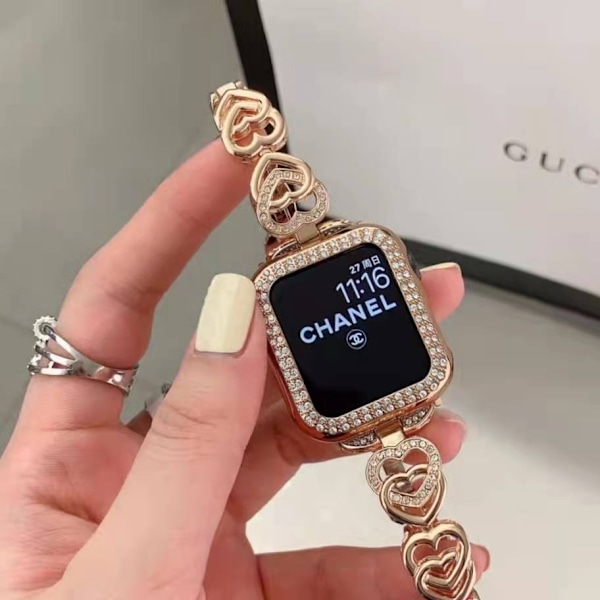Klockarmband för Apple Watch iWatch 38/40/41 Roséguld enkelrem