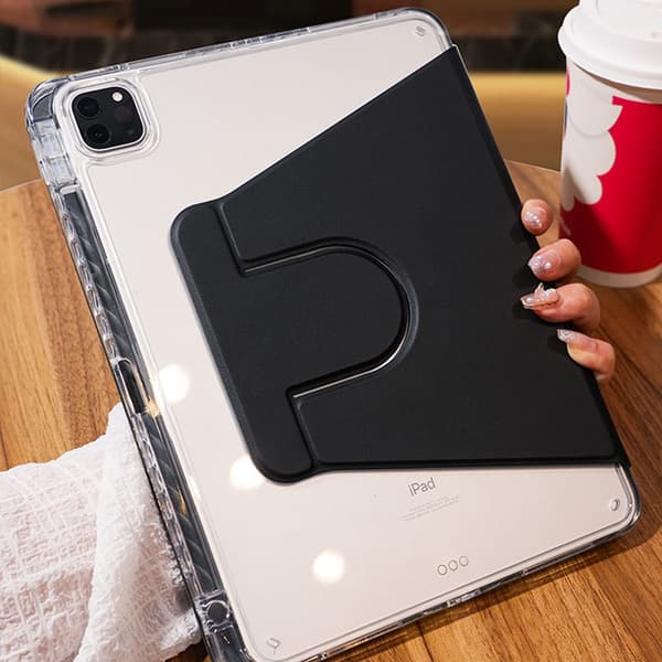 Stilfuldt etui til iPad mini6 cool sort bælte