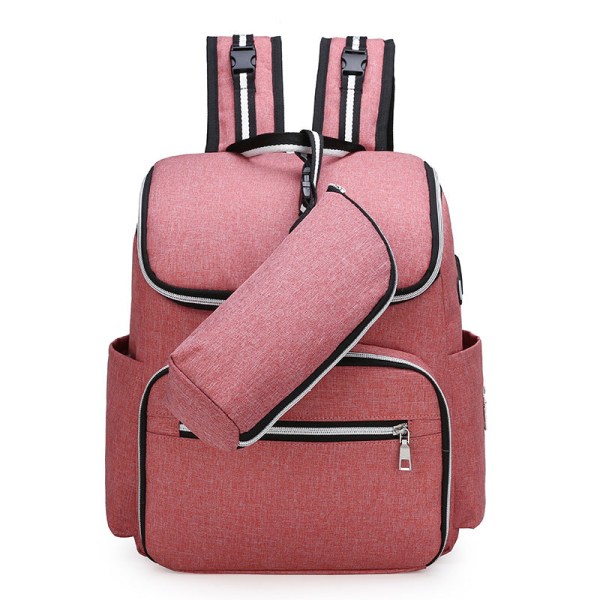 Kvinder pige rygsæk skuldertaske skoletaske Multi-Purpose Bag med stor kapacitet udendørs letvægts baby bletaske Pink | Pink | Fyndiq