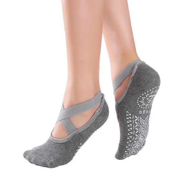 Women Yoga Anti-slip Socks Ladies Ventilation Ballet Dance Gym Fitness Pilates Cotton Socks Blue