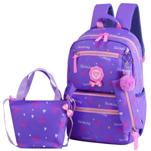 Kouluopiskelijareppu College Bookbag -matkalaukku Prinsessapuvun rasituksen vähentäminen Violet