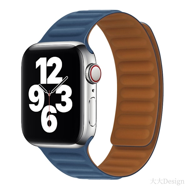 Klockarmband för Apple Watch iWatch 38-41 S10/42mm Vit Box Midnattsblå