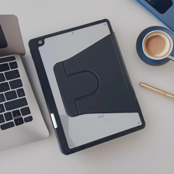 Stilfuldt etui til iPad mini 4/5 sort roterende stand