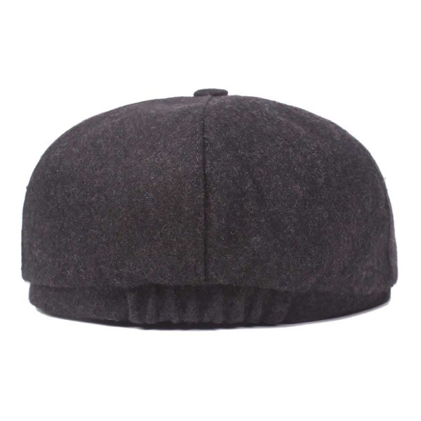 Baskerhatt med cap i ylle herr basker höst- och vinterhattar Retro åttkantig hatt Konstnärlig ungdomshatt Default Title