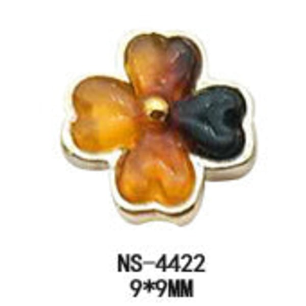 Kynsikoristeet nail art varten kukkiva kukka sadekukka kivi jade jäljitelmä kuori meripihka timantiseos metallikoristeet NS-4422