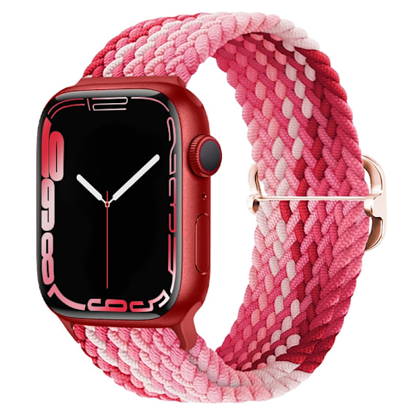 Kellon ranneke Apple Watch iWatch 42/44/45/46/49mm Mansikanpunainen