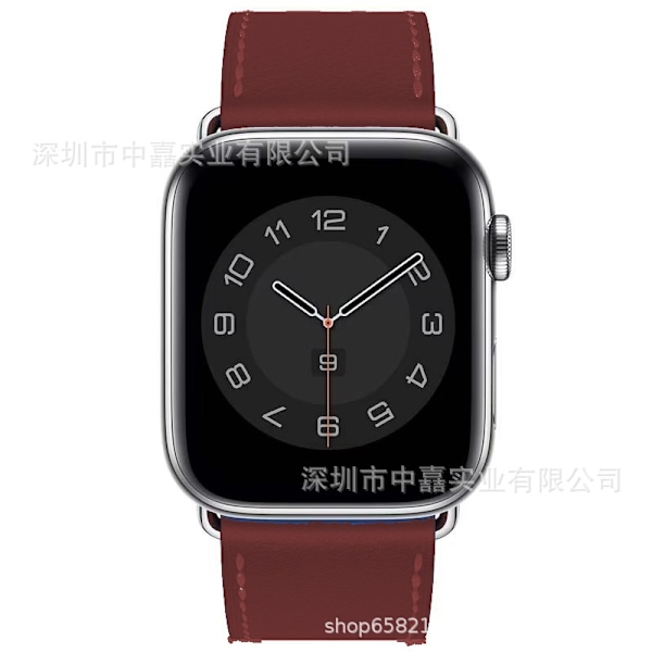 Urrem til Apple Watch iWatch 42/44/45/49mm vinrød