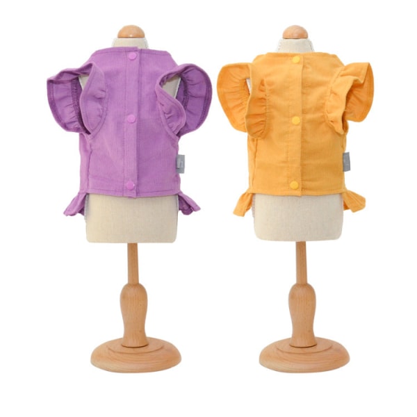 Lemmikkien vaatteet Kissanpentuvaatteet Pomeranian Teddy Clothes Purple XL