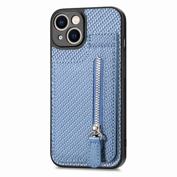 Etui til iPhone 16 blå AliExpress kortholder lær PU tilpasset