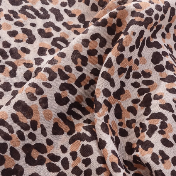 Dame tørklæde sjal 2022 forår efterår lang leopard print solbeskyttelse C527-khaki 180*90cm