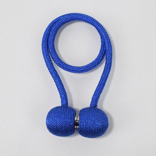Yksinkertainen yksivärinen kuulokeverho Magneettinen solki verhon sideköysi Sapphire Blue